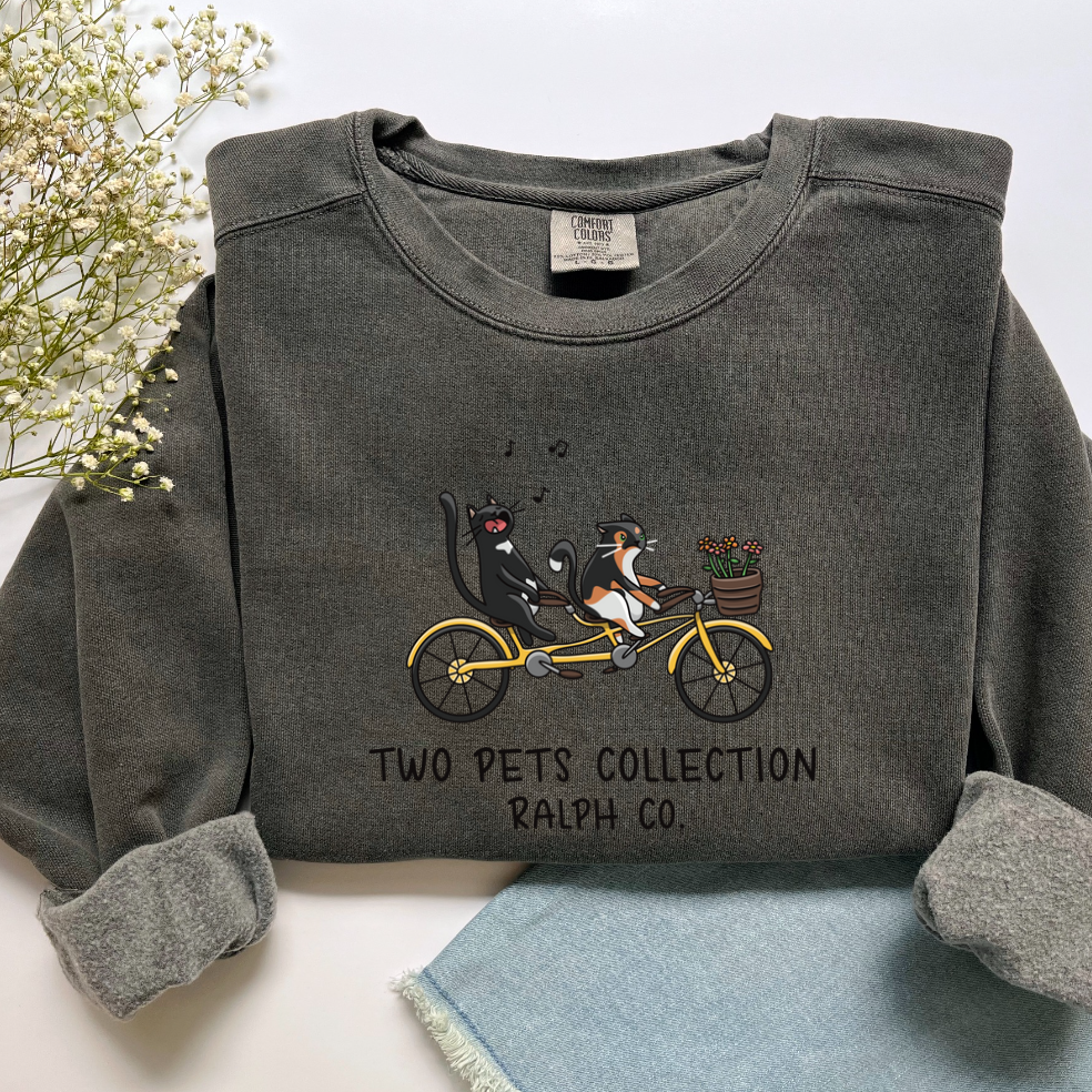 Custom Two Pet Crewneck Sweatshirt