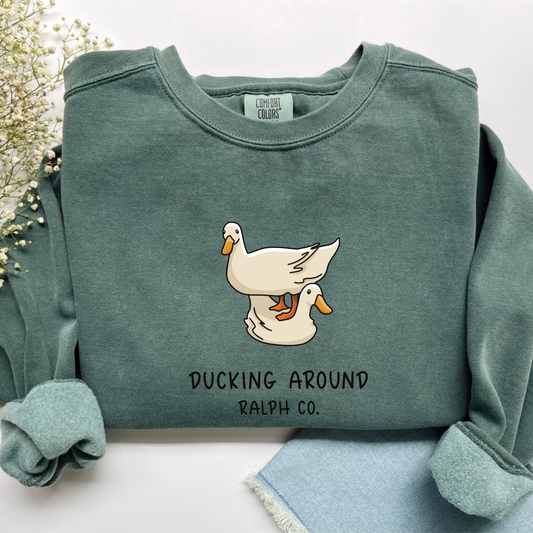 Ducking Around Crewneck Sweatshirt