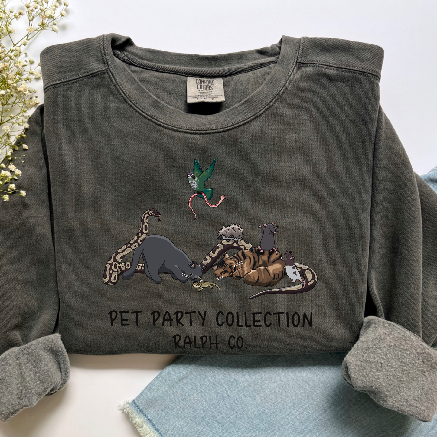 Custom Pet Party Crewneck Sweatshirt